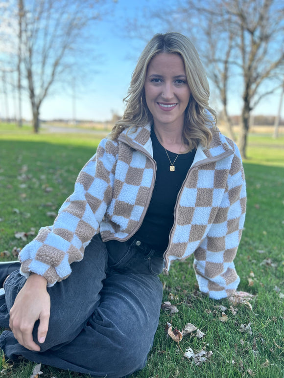 Checker Taupe Jacket