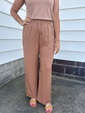 Drawstring Wide Leg Pants