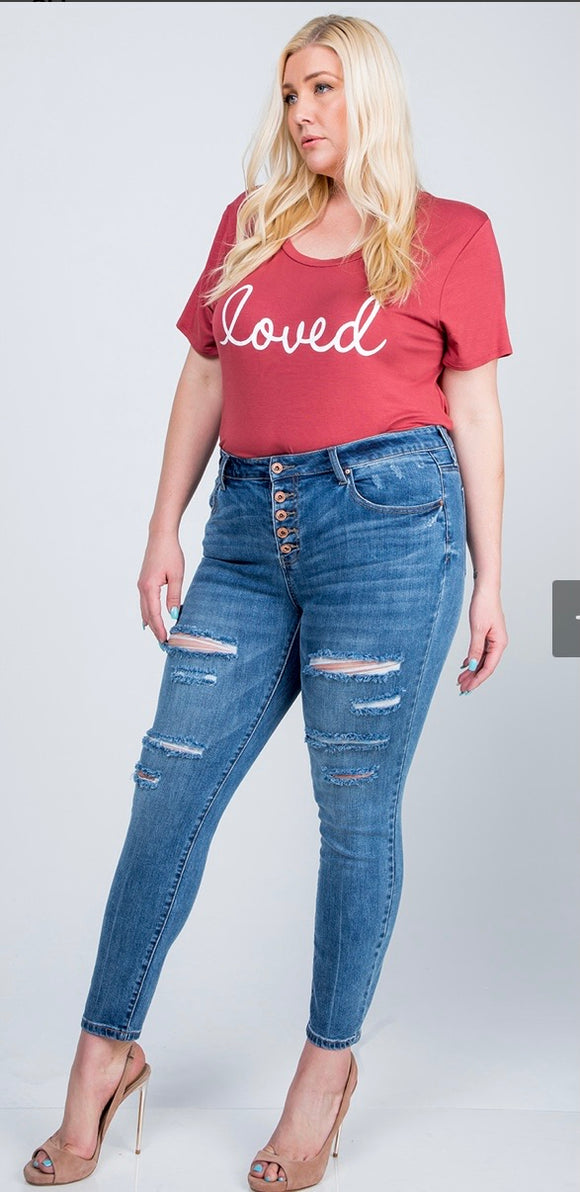 The Plus Size Button Fly Jean